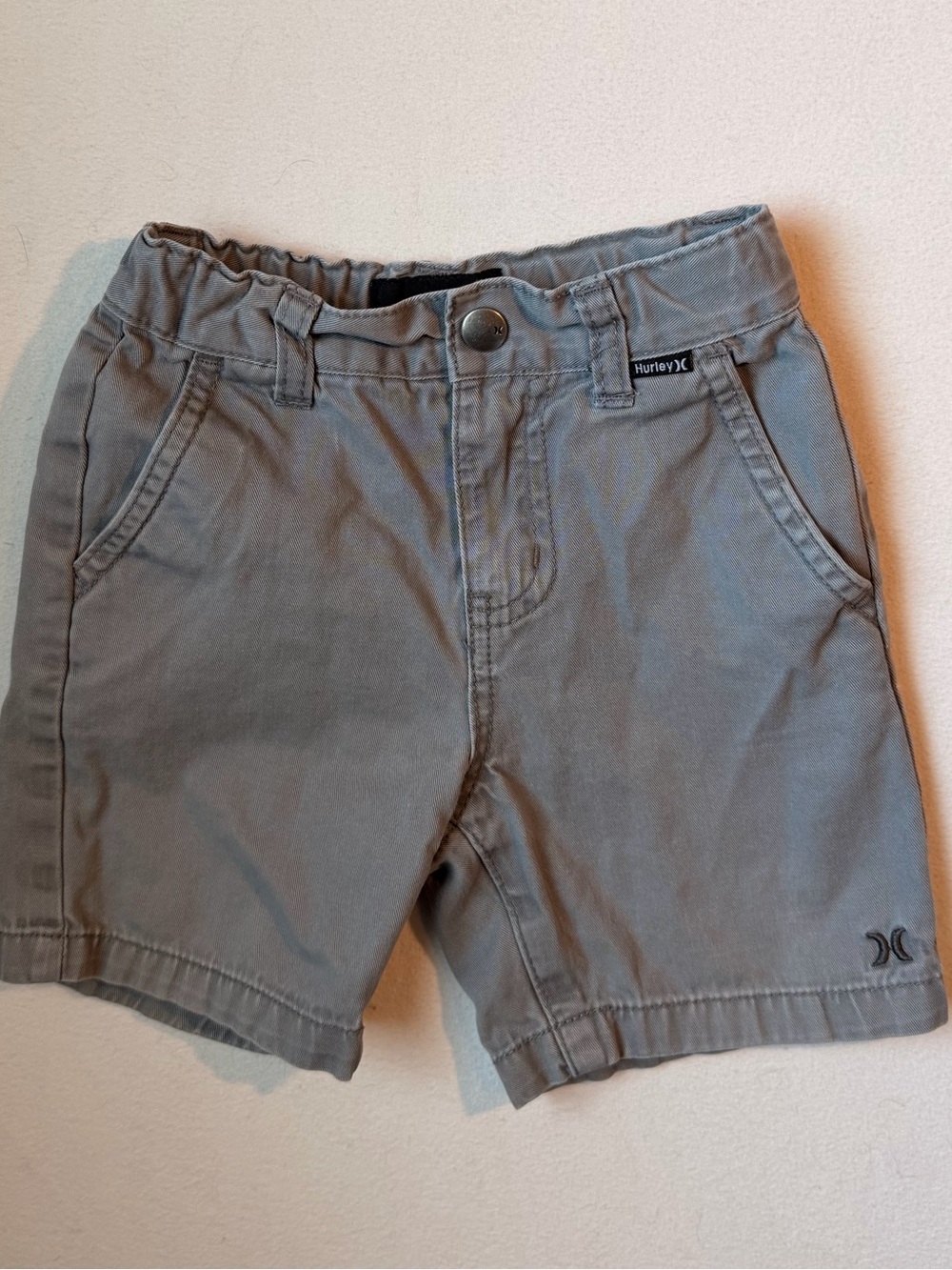 Hurley Gray Flat-Front Casual Shorts